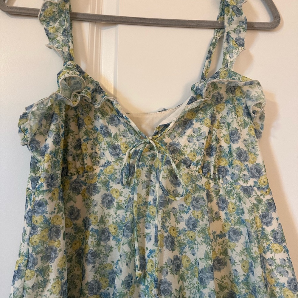Wild Fable Floral Ruffle Dress Size Medium NWT ✨ - Picture 4 of 7